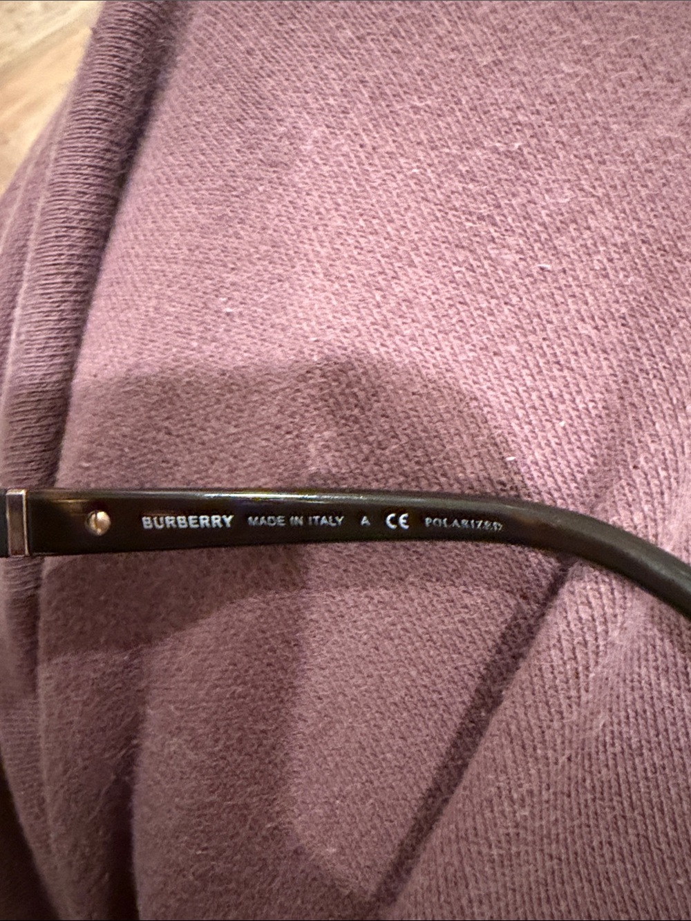 Burberry Gold Frame Sunglasses with Dark Gradient Lenses - Picture 5 of 5